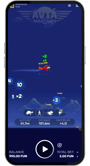 Aviamasters game mid-round with the multiplier climbing toward x250 and the cash out button visible on screen